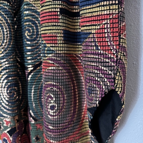 Vintage Janine metallic mosaic party dress size M - Picture 15 of 16